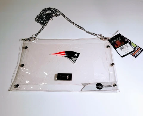 Clear Envelope Crossbody Purse, New England Patriots, NFL Stadium Approved! Cover