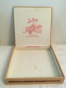 Vintage LA ROSA El Fino Especial Cigar Box Antonio Almanzar NYC Tel 532-7450 - Picture 1 of 6
