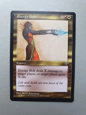 Energy Bolt, MTG Mirage (1996) Rare Multicoloured Sorcery NM - Image 1 of 2