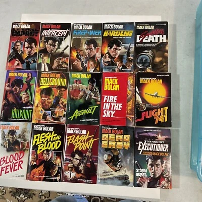 Mack Bolan: 15 Action Thriller Paperbacks, See Photos for Titles - Image 1 of 4