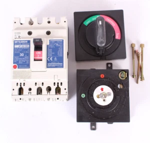 MITSUBISHI NF100-SWU 30A Breaker + VISWUF External Hander - Imagen 1 de 6