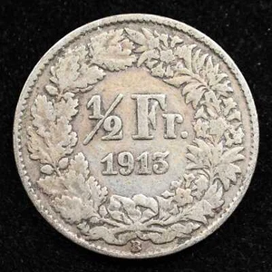 Switzerland 1/2 Franc 1913, Coin, Inv#D474 - Picture 1 of 2
