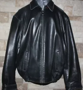 Chaqueta bomber vintage de cuero negra Nautica para hombre talla 44 - Imagen 1 de 9