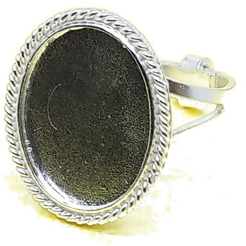 Coralli di Sardegna Base per Anello Filigrana Sarda 1 Giro Argento Castone 12x16 - Immagine 1 di 1