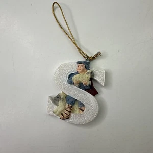 Buchstabe S Schaf 2 Zoll Christbaumschmuck - Bild 1 von 2