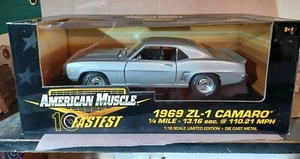 Ertl American Muscle 1:18 10 Fast 69 ZL-1 Camaro Silver MIB Diecast 1969 - Bild 1 von 3