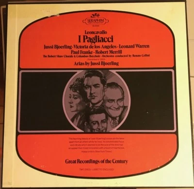 2-LP Box Leoncavallo I Pagliacci Bjoerling Cellini Merill - Seraphim IB-6058  EX - Image 1 of 4