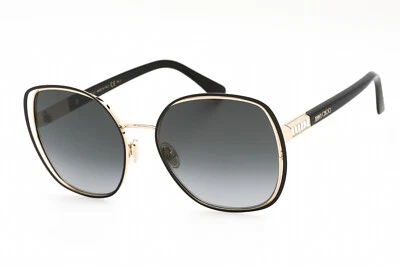 JIMMY CHOO DODIE/S 2M2 9O Sunglasses Black Gold Frame Gray Shaded Lenses 58mm - Image 1 of 4