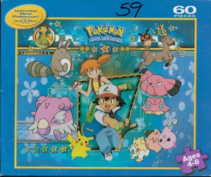 Pokemon Gold & Silver 60 piece 13" x 15" Jigsaw Puzzle Milton Bradley 2001 - Picture 1 of 1