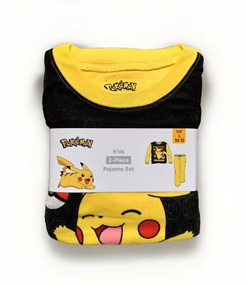 NEW Pokémon PIKACHU 2pc Long Sleeve Top and Pants Pajama Set Size L (10/12) - Image 1 of 4