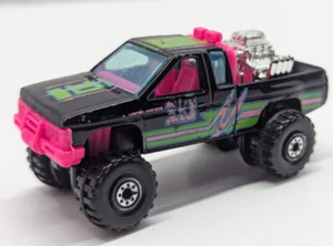 Mattel Hot Wheels 1987 Trailblazer Nissan Hardbody 4X4 NEON Pink GREEN - Picture 1 of 12