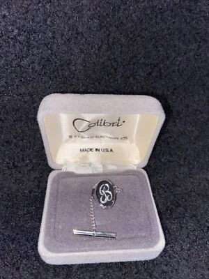 Vintage Tie Pin Tack 18K White Gold Orig. Box Colibri Made In USA - Image 1 of 4