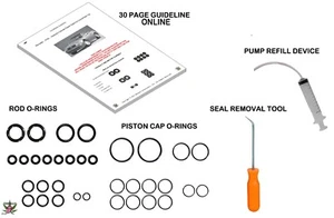 90-93 Mercedes 500SL Hydraulic Cylinder Repair Kit for Convertible +...R129 - Foto 1 di 4