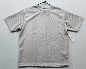 Saints Studio Men's Apparel Dark Cream Embossed T- Shirt - Size: Medium - Imagen 1 de 15