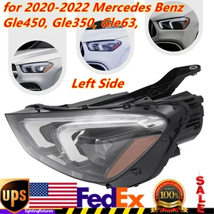 Left Headlight For 2020-2022 Mercedes Benz GLE450, GLE350, GLE63, AMG S GLE53 - Picture 1 of 16