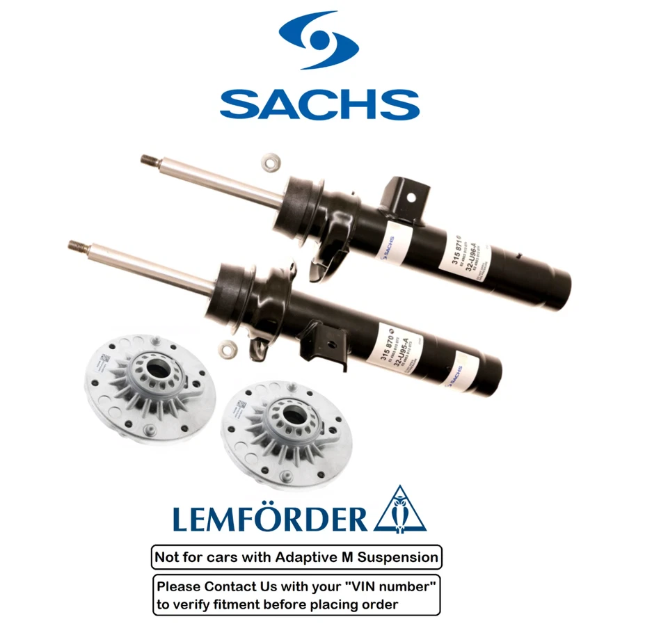 Front Shock Assembly & Mount Lt/Rt 4pc OES for BMW 320i 328d 328i 335i xDrive - Image 1 of 1