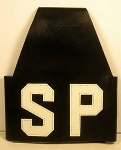US Air Force Security Police Navy Shore Patrol SP Armband Brassard Leather - Picture 1 of 7