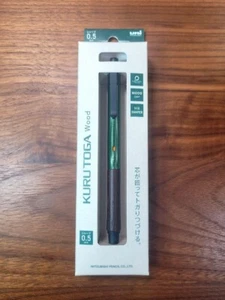 Uni Kuru Toga Wood Mechanical Pencil 0.5mm Forest Green M5KW1P.88 Mitsubishi New - Picture 1 of 13