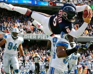 JAY CUTLER 8X10 PHOTO CHICAGO BEARS PICTURE NFL FOOTBALL vs DETROIT LIONS - Picture 1 of 1