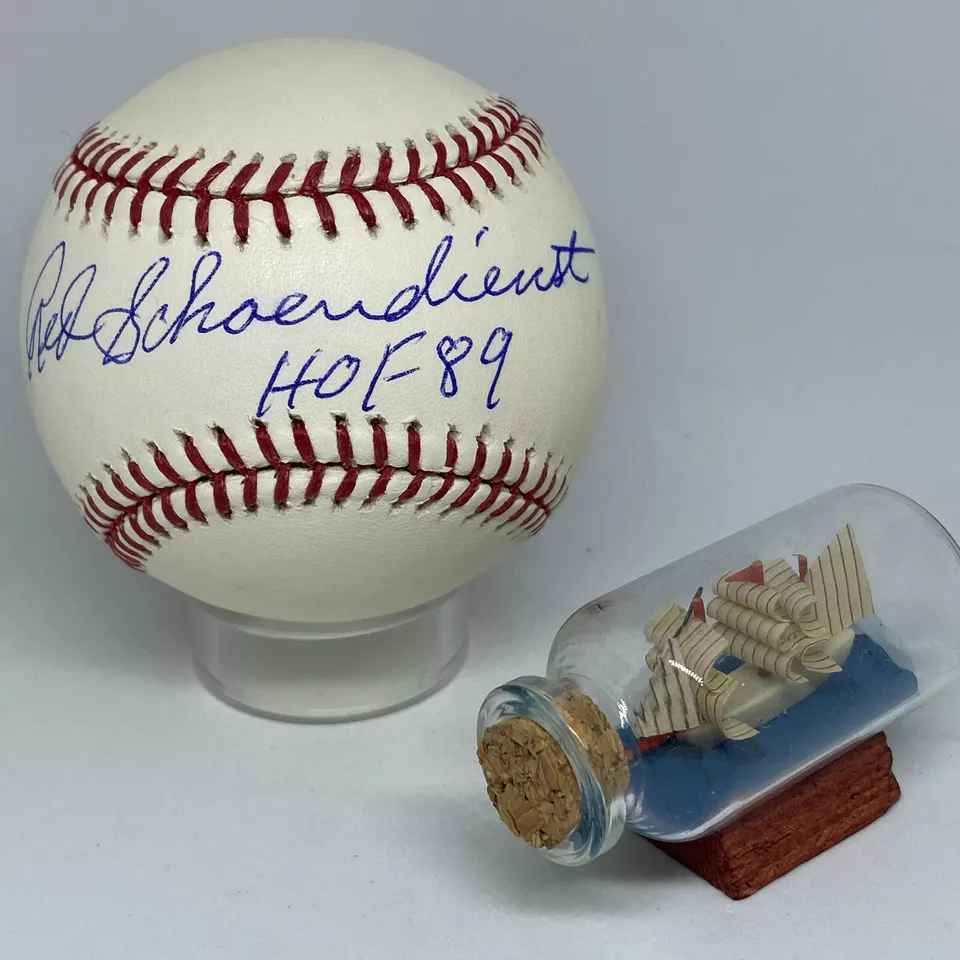 Red Schoendienst signed Rawlings OML Baseball JSA COA Inscribed HOF Auto A2354 - Image 1 of 1