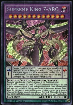 Yu-Gi-Oh! - Maximum Crisis Supreme King Z-ARC 2017 MACR-EN039 1st Edition - Image 1 of 2