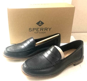 Sperry Top Siders "Seaport Penny Black" Women's Size 7. 5 M Shoes+Box Unused NEW - Picture 1 of 14