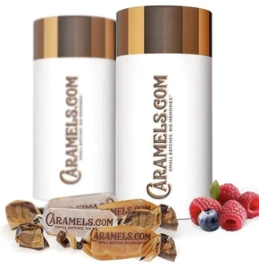 Caramels.com Berry Duo Pack - Blueberry Pie and Raspberry Sorbet - Soft Caramels - Bild 1 von 3