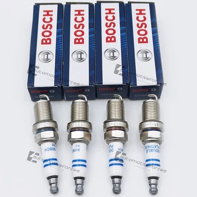 4× Bosch OEM Double Platinum Spark Plugs 06H905601A Set FR5KPP332S for VW AUDI Foto 1 de 4