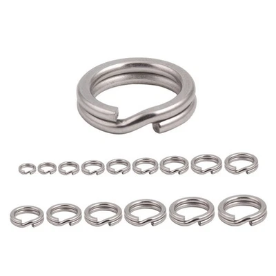 Outdoor Sports Connector Split Ring Split Ring 50 Pcs Connector Silver - Image 1 of 4