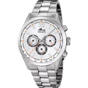 Orologio Uomo Cronografo Lotus 18152/A In Acciaio Con Quadrante Grigio - Foto 1 di 4