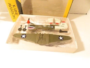 K-LINE TRAINS AVIATION 40225- VINTAGE ARMY CORPS P40 FIGHTER PLANE KIT- NEW- B15 - Picture 1 of 2