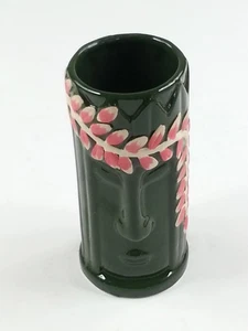 Bicchiere da bere vintage Tiki ceramica hawaiana fiore Lei - Foto 1 di 6