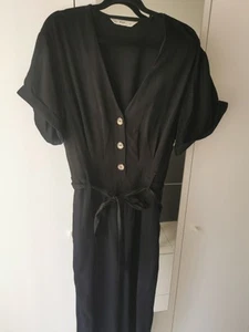 Ladies F&F Belted Jumpsuit Black Size 12 - Picture 1 of 7
