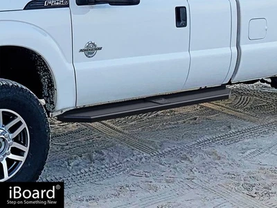 Pasos laterales negros APS Premium 6" aptos para Ford F250 F350 SuperDuty SuperCab 99-16 Foto 1 de 4