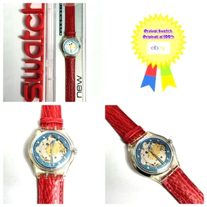 Swatch Automatik Neu NOS Red Ahead SAK101 1992 Vintage Armbanduhr - Bild 1 von 10