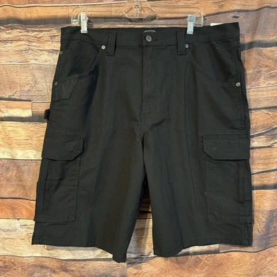 Pantalones Cortos Wrangler Workwear Ranger Hombres 36 Negros Carga Flex Ajuste Relajado Trabajo Duradero Foto 1 de 4