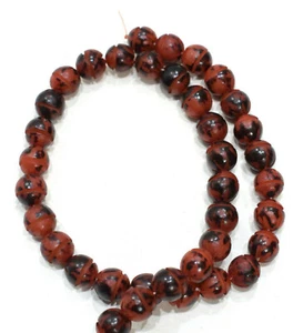 Beads Philippine Red Black Buri Nut Beads - Picture 1 of 4