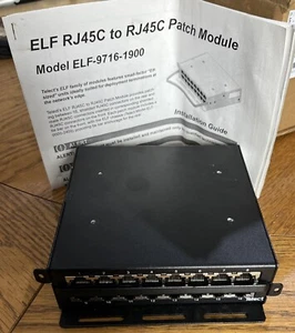 RJ45 Patch Module, 16 shielded RJ45 Ethernet Circuits, Rail Mount NIB - Picture 1 of 5
