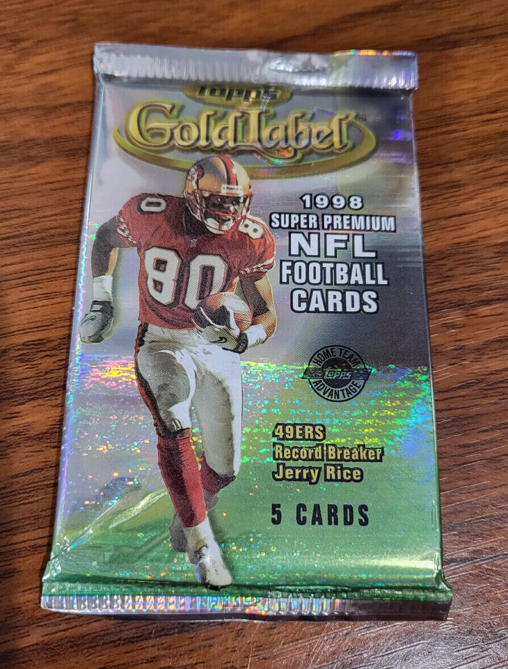 1998 Topps Gold Label Football 5 Card Pack - checklist within - Manning RC? - Image 1 of 4