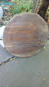Antique wooden Serving table Dough kneading table serving tray big round wooden - Picture 1 of 7