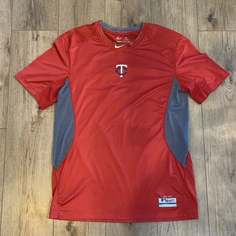Nike Pro Combat Dri Fit Minnesota Twins Shirt Size Large Center Check Cover