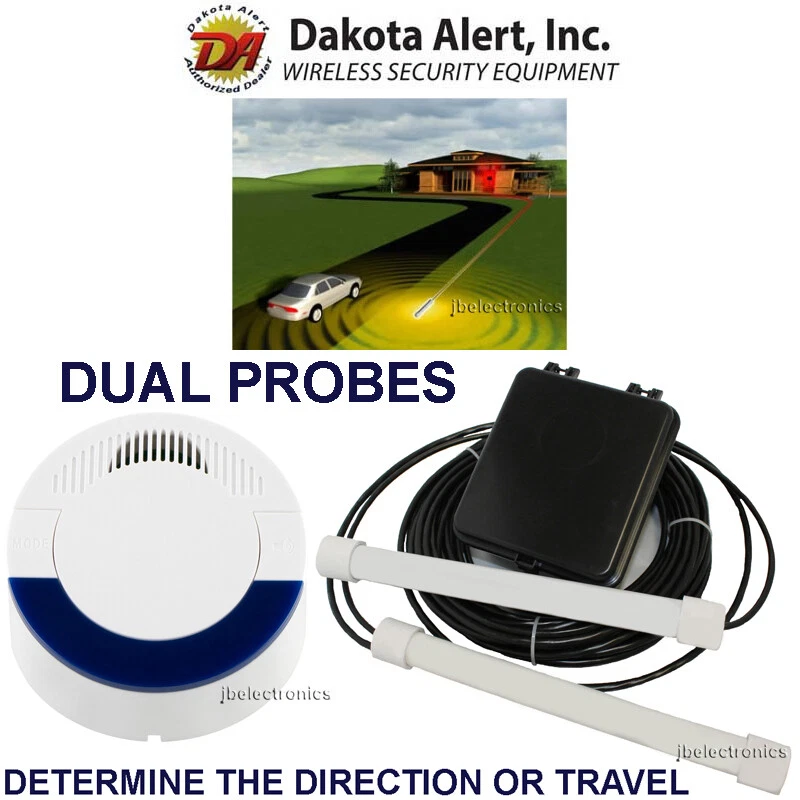 DAKOTA ALERT DUAL-4000 WIRELESS MAGNETIC DUAL PROBE ALERT DRIVEWAY ALARM KIT NEW - Image 1 of 1