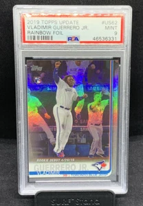 2019 Topps Update #US62 Vladimir Guerrero Jr.Regenbogen Folie RC Blau PSA 9 - Bild 1 von 2