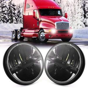 Pair For Kenworth T2000 T609 97-11 7" Round LED Headlights Hi/L Beam Sealed Lamp - Picture 1 of 14