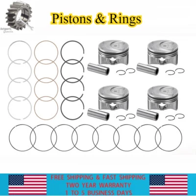 Pistons & Rings Kit For Kia Optima Sportage Hyundai Sonata Santa Fe Sport 2.0L Foto 1 de 4
