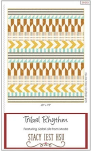 TRIBAL RHYTHM 60" x 73" Quilt Pattern By Stacy Iest Hsu - SIH 031 - Picture 1 of 2