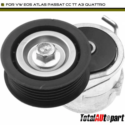 Belt Tensioner w/ Pulley for Audi A3 TT Quattro Volkswagen Eos R32 Atlas Passat - Image 1 of 4