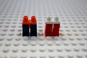 LEGO MINIFIGURE LEGS  red/white and orange/dark blue  Town City