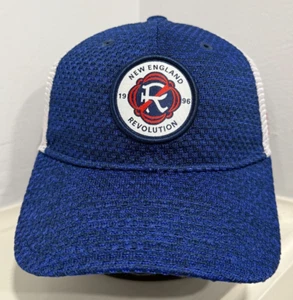 New England Revolution New Era 39THIRTY Mesh Flex Snapback Hat White/Blue - Picture 1 of 7