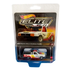 Hot Wheels White 1989 Toyota HiLux Stadium Truck #11 Elite 64 Series - Picture 1 of 2